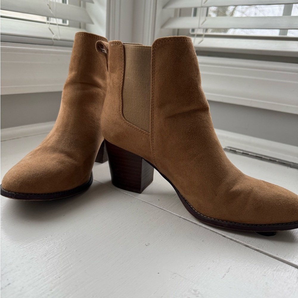 J. Crew Camel Suede Ankle Booties